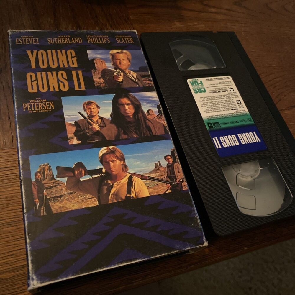 Young Guns II (1990) VHS- Good Estevez Slater Sutherland Classic Western